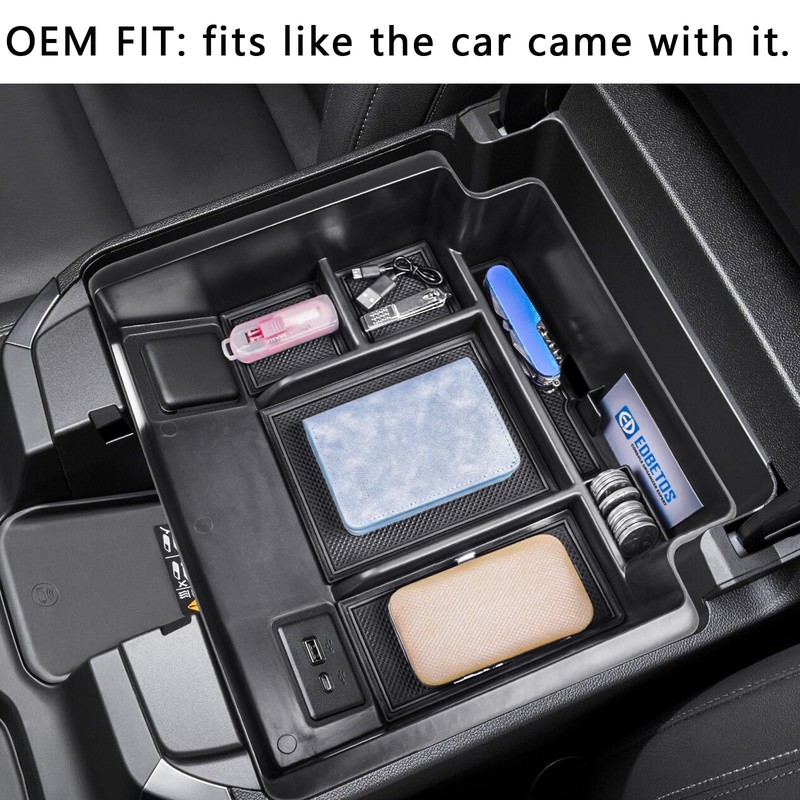 EDBETOS 2022+ Refreshed Full Console Tray Compatible with 2023-2026 GMC