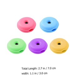 5Pcs Cable Tidy Wire Organizer Colorful Earphone Holder Earphone Cases Sea Turtle Shape Earphone Organizers Creative Cable Winders (Random Colors)