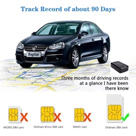 GPS Tracker for Car, Real-Time Magnetic Tracking Device, Long Standby Mini Vehicle Tracker Device, GSM SIM Required,Tracker Device for Vehicles