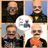 5Pcs Set Bald Cap Pitbull, Pitbull Bald Cap And Sunglasses