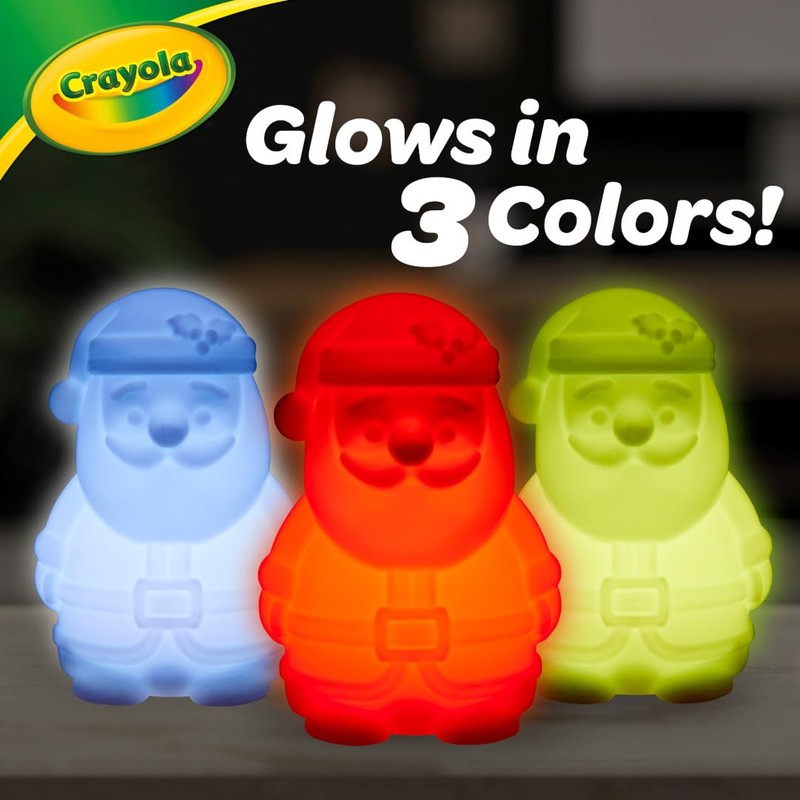 Crayola Light Ups Santa and Snowman Bundle, Recolorable Light Up