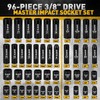 ELEAD 3/8" Drive Impact Socket Set, 96-Piece Deep & Shallow