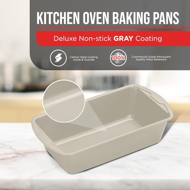 Nonstick Loaf Pan Set Pack of 4, Carbon Steel 11"