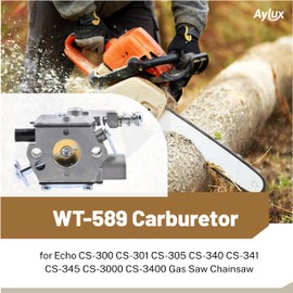 Aylux CS3000 Carburetor Kit for Echo CS-300 CS-301 CS-305 CS-340 CS-341 CS-345 CS-3000 CS-3400 Gas Saw Chainsaw Replace WT-589 A021000231 A021000232