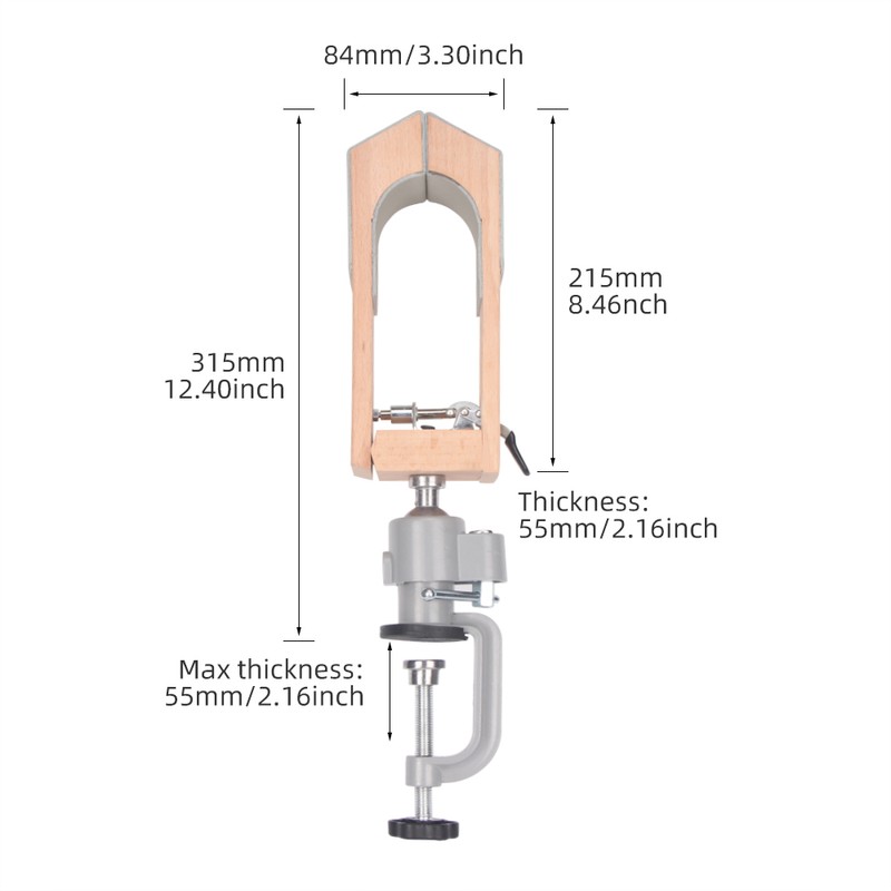 360° Rotating Leather Stitching Pony, Table-Mount Clamp