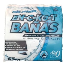 Kit C/3 Baño Seco En-c-ko-t-bañas Paño Jabonoso, Toalla Corporal Sin Enjuague Azul C/10 Piezas