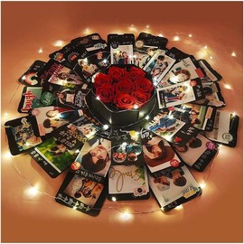 Creative Explosion Box -Scrapbook DIY Photo Album Box for Birthday Anniversary Valentine Day Wedding(Upgrade Version).