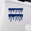 Transparent Decal Stickers Of Blood And Slime Borders (Navy Blue)