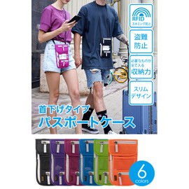 TAKE SEVEN Security Pouch, Anti-Skimming, Passport Case, 6 Pockets to Keep Your Valuables Together, Black