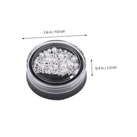 SAFIGLE Nail Art Beads Imitation Pearls Steel Beads for DIY Manicure Decorations for Women Versatile for Home Craft Projects