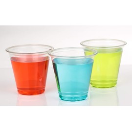 Golden Apple, 5oz clear plastic cups. Disposable Mini Cups Plastic Cups, Plastic Shot Glasses, Jello Shot Party Tumblers – 50 ct. BPA Free.