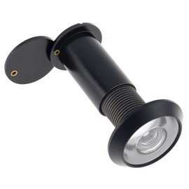 HOJLKLD Door Viewer Peep Hole, 200-degree Door Viewer, Peephole with Heavy Duty Rotating Privacy Cover for 1-1/2" to 2-3/8" Doors (Black)