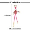 ENSKEFEN Cute Bag Charm for Women Pink Knot Rope Keychain