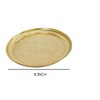 Skywalk Handmade Brass Puja Thali with Flower Embossed Design (Gold,