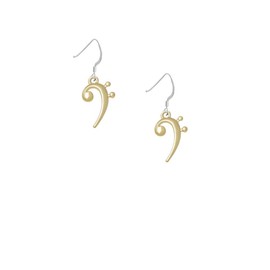Delight Jewelry Goldtone Bass Clef French Earrings