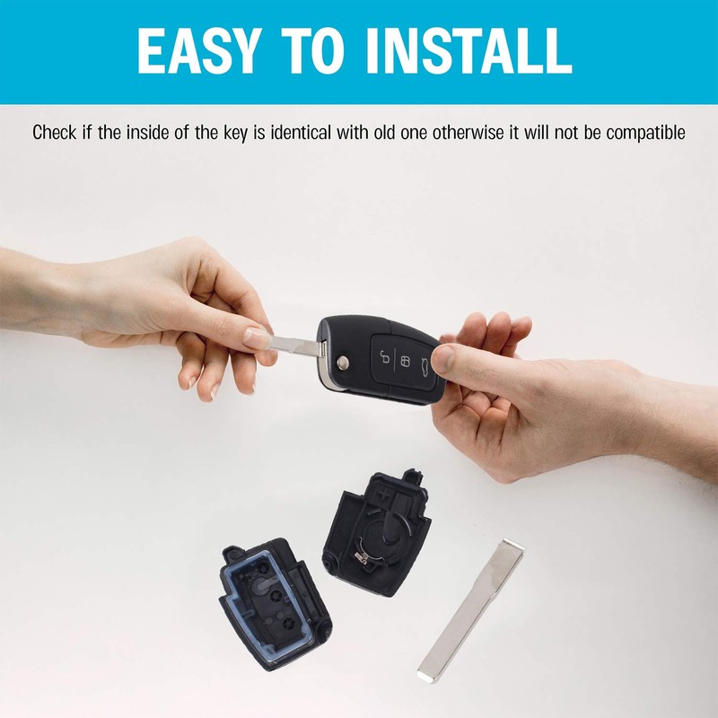 Key for Ford Fiesta Focus Mondeo Smax Cmax Kuga |