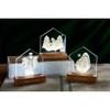 Mud Pie Led Acrylic Christmas Sitter, Holy, 6" x 5
