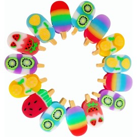 24PCS Cute Fun ice Cream Erasers for Kids Bulk,Back to School Party Gifts (Ice-Cream, Big)