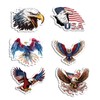 6 Acrylic Eagle Flag Shaped Fridge Magnets to Decorate Your