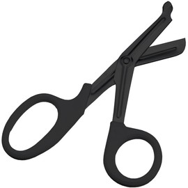 Trauma Shears - Rescue Scissors, Bandage Scissors，Medical Scissors, EMT Trauma Shears, Non-Stick Scissors, First Aid Outdoor durable Stainless Steel Teflon, Black Handle and Black Coated Blades