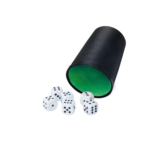 Noris 606154512 Dice Cup with 6 Dice, Versatile Dice Set