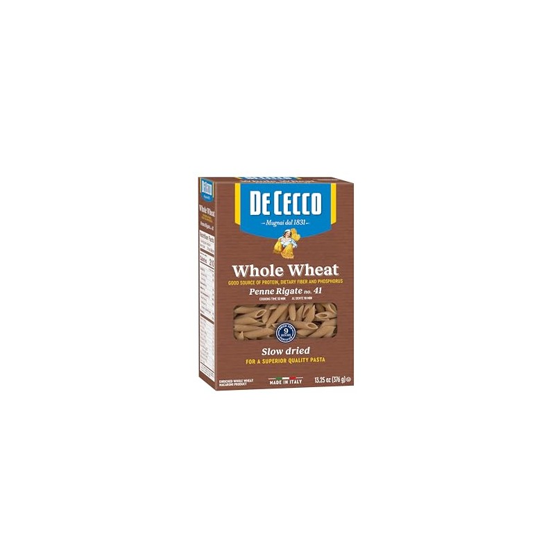 De Cecco Penne Rigate Whole Wheat, 13.25 oz