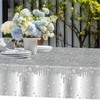 2P Silver Party Plastic Table Cloth,137x274cm Shiny Glitter Silver Tablecloths
