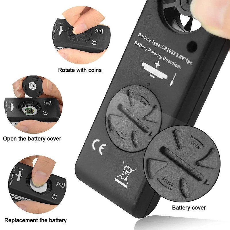AIOMEST 816B 2 Pack Digital Anemometer Mini Hand Wind Speed