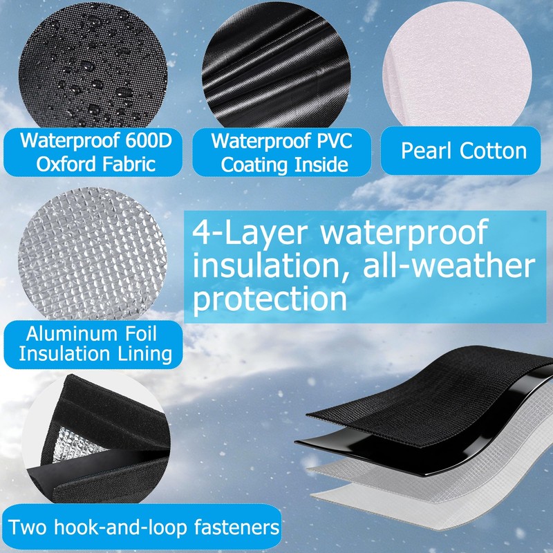 4 Layers HVAC AC Copper Pipe Insulation Cover, 600D Oxford