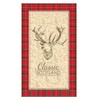 Scottish Tea Towel Stag Print Scotland Souvenir Gift Stewart Tartan Cotton Wild