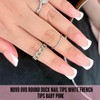 Duck Feet Nail Tips Short Round Extra Thick, Baby Pink