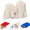 IMFAA Large(40x50) Drawstring Laundry Sack, Stocking, Storage, Muslin 100% Cotton