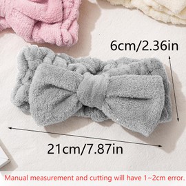 OWITER 3 Pieces Skincare Headband Makeup Headband for Washing Face Wrist Bands for Face Washing Make Up Headband (Black Grey Pink, 3)