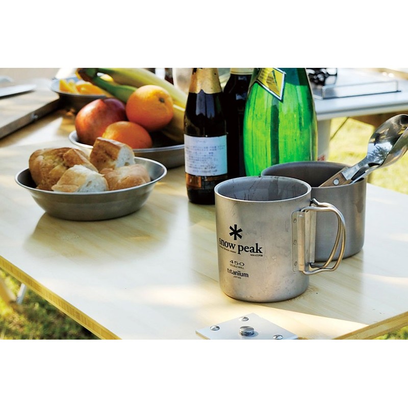 Snow Peak Ti-Double - Taza de titanio 300, diseñada para