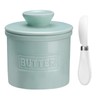 JSHKY Butter Crock With Spreader, French Keeper With Water Line