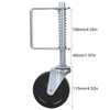 4 Inch Rubber Gate Wheel 110 lbs Heavy Duty Spring
