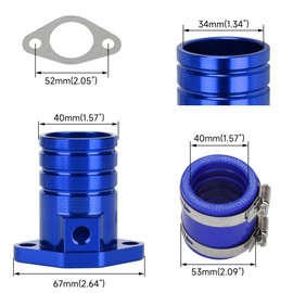 CILOYU Intake Pipe Inlet Manifold Adapter Kit for Predator 301cc 420cc 459cc GX340 GX390 GX270 11Hp 13Hp Engine VM34 Carburetor Mini Bike Go Kart Lawnmower Powersports Parts