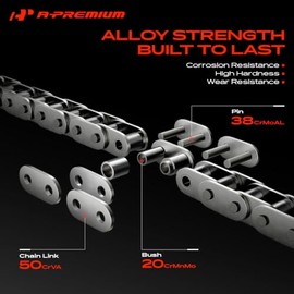 A-Premium Kit de 12 Piezas de Cadena de Distribución del Motor con Tensor | Compatible con Nissan Maxima 2002-2008, Altima 2002-2006, Murano 350Z, Que
