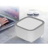 Trade One Tabletop Trash Can, White, Approx. 6.4 x 6.3