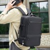 Big size backpack backpack travel backpack pocket multi expandable back cushion travel backpack storage capacity Black