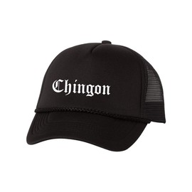 Ameritrends Chingon Trucker Hat Cap Adjustable Snapback New (Black/Black)