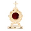 NKlaus Exquisite Gold-Plated Reliquary Ideal for Holy Relics 10cm High