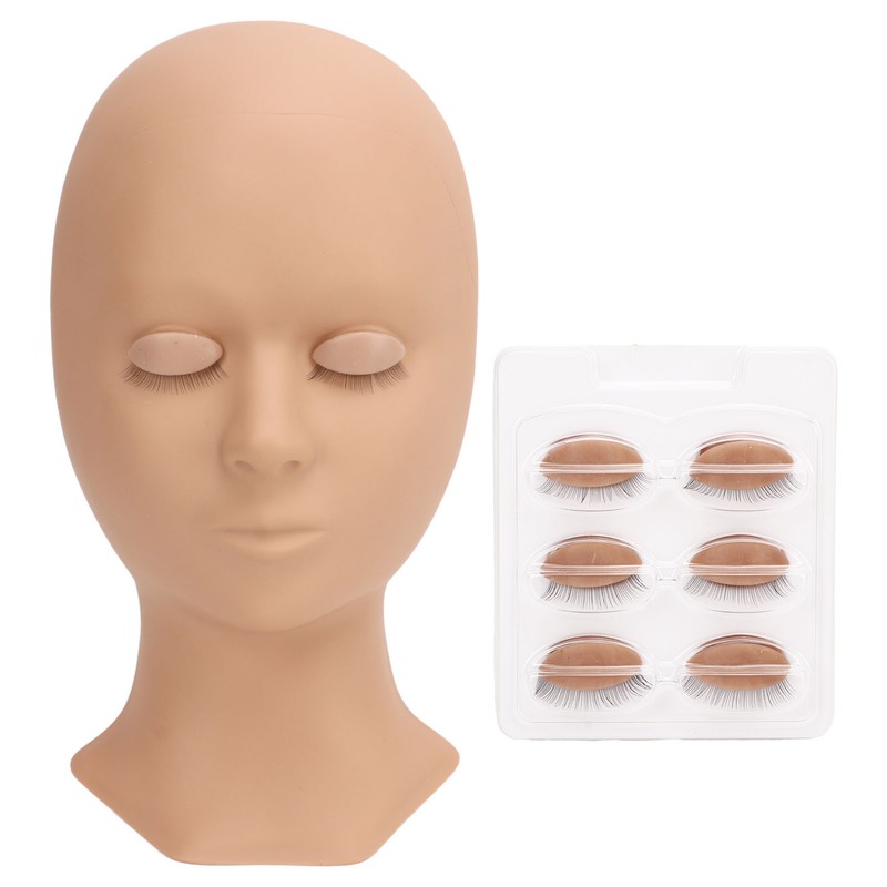 Microblading Practice Face Silicone Fake Facial Training Skin with 3