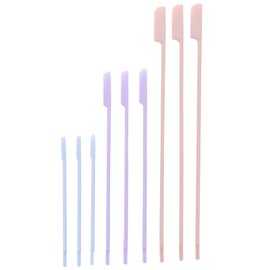 OSALADI 3 Sizes Silicone Spatula Beauty Scraper 9pcs Cosmetic Makeup Spatula Reusable Spatula Set for Makeup and Kitchen