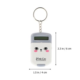 NUOBESTY Brain Toy 2pcs Mini Electronic Calculator Keychains, 8 Digits Flip Calculator with Key Ring Portable Calculator Hanging Pendant for Home School Office Kids Calculator