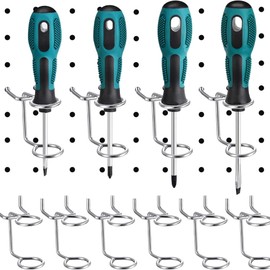 24 Pcs Silver 12 Pcs Screwdriver Organizer Tool Holders Multi-tool Holder