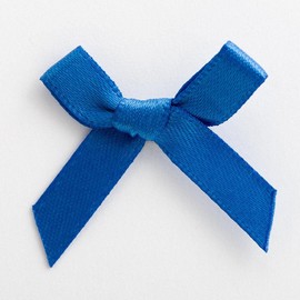 Italian Options Satin Craft Bows 100-Piece Pack, 3 cm Bow Width, Royal Blue