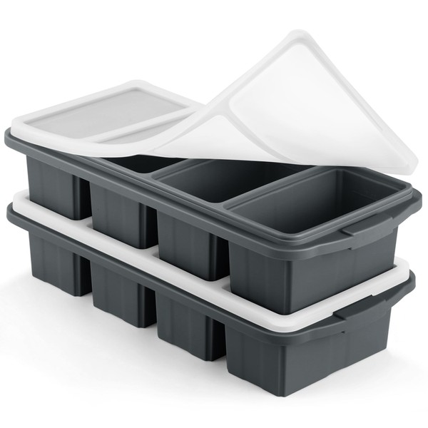 Ztomine Silicone Freezer Tray With Lid - Silicone Freezer Food