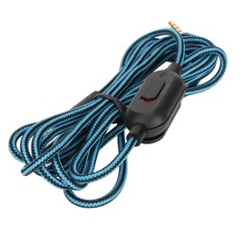 Cable, Gaming Headset Cable with Volume Control and Mute Compatible with G Pro G Pro X G433 G233 6.6ft Long, Woven Best for Gaming Sound (Blue)