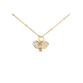 Chelsea Charles CC Sport Pavé Pickleball Charm Necklace - Gold